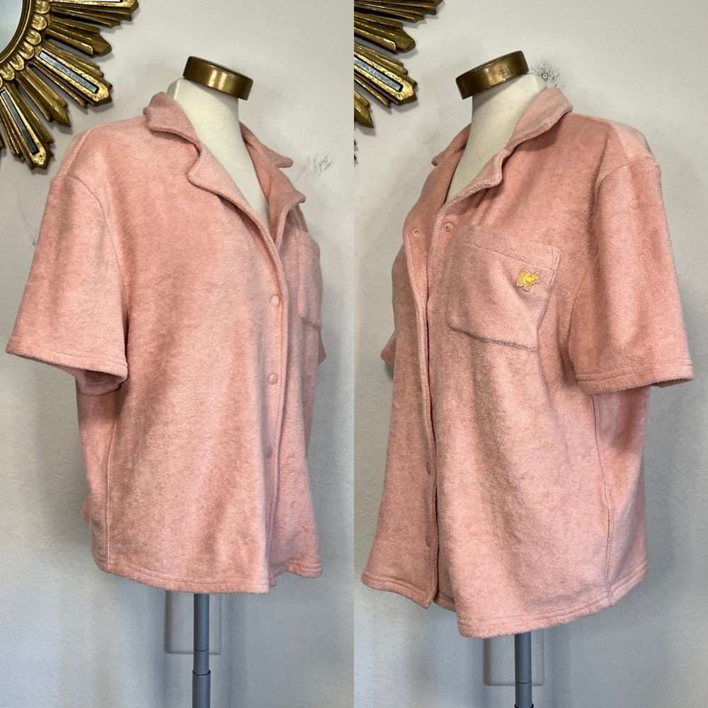 Absorb Island Short Sleeve Terry Button Up Shirt - Picture 4 of 14